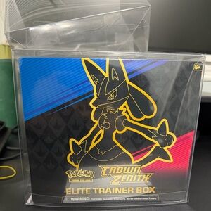 Pokemon Crown Zenith Elite Trainer Box with Blue and Red